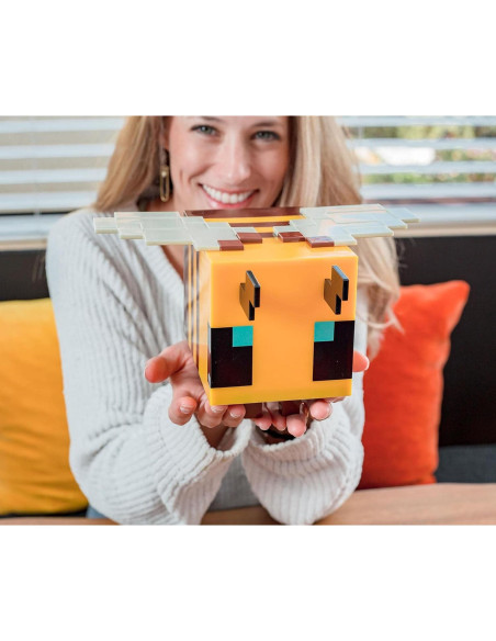 Lámpara LED Abeja Minecraft 5" Amarilla con Temporizador