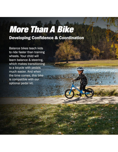 Bicicleta de Equilibrio Strider 14x Azul para Niños 3-6 Años