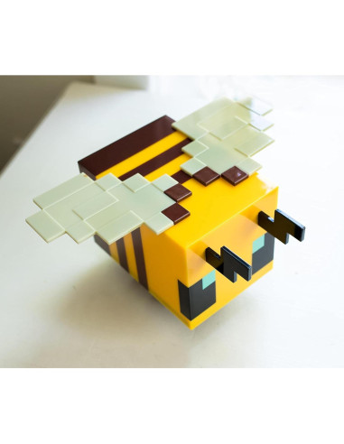 Lámpara LED Abeja Minecraft 5" Amarilla con Temporizador