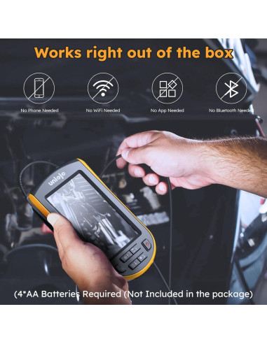 Cámara Endoscópica 5.2mm Unjoin con Pantalla LCD 4.3" 1080P