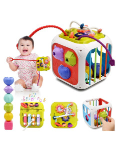 Cubo de Actividad Sensorial AiTuiTui 7 en 1 para Bebés 12-18 Meses