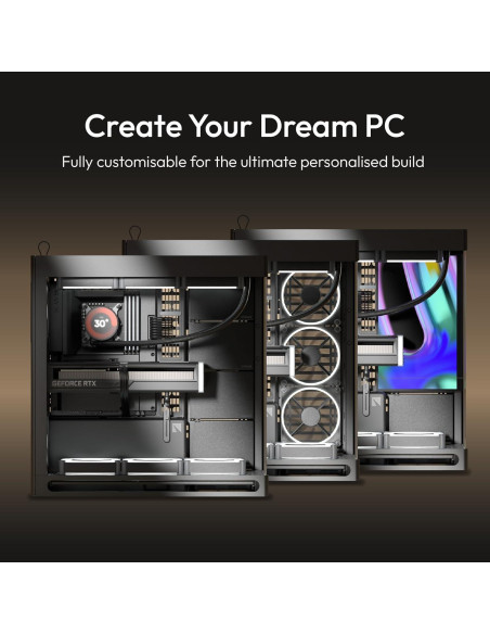 Caja de PC HAVN HS 420 Media Torre ATX Negra con Vidrio Templado