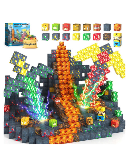 100 Piezas Juguetes Magnéticos Dinosaurios Imagiomo 3-8 Años