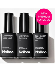 Juego de Líquidos para Uñas Nailboo - Top Coat, Base Coat y Activador - 3 Paquete 2