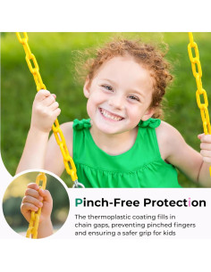 Columpio para Niños DECORLIFE Azul con Cadenas Recubiertas 2