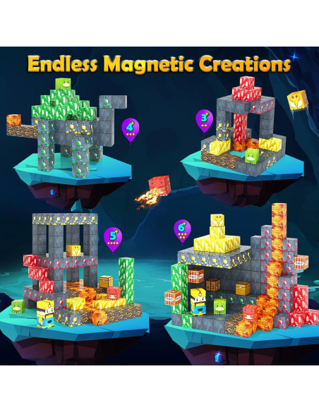 100 Piezas Juguetes Magnéticos Dinosaurios Imagiomo 3-8 Años