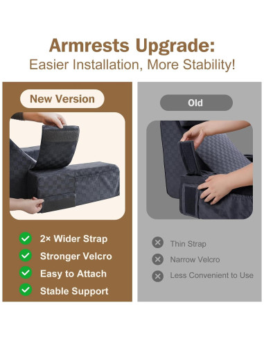 Cojín de Lectura Vekkia Ajustable con Brazos y Espuma 1.75m