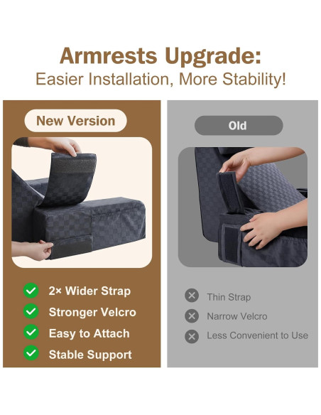 Cojín de Lectura Vekkia Ajustable con Brazos y Espuma 1.75m