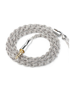 Cable IEM KBEAR Chord 6N Grafeno 26AWG MMCX 3.5mm Gris Plateado