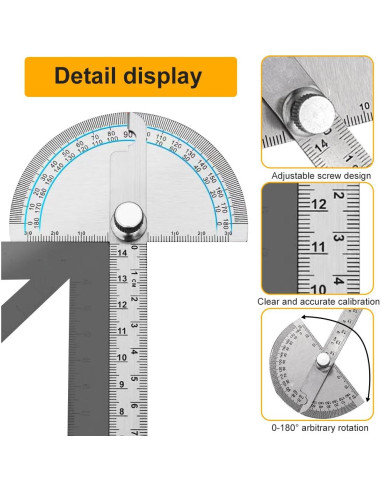 Transportador de Acero Inoxidable 0-180 EMVANV con Regla