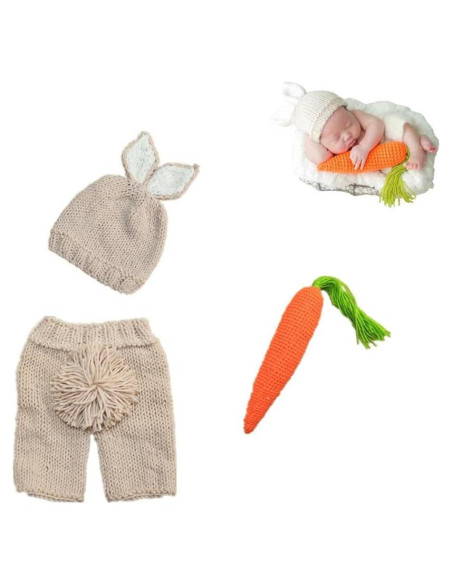 Conjunto de Pascua para Bebés Recién Nacidos BxuanW Beige