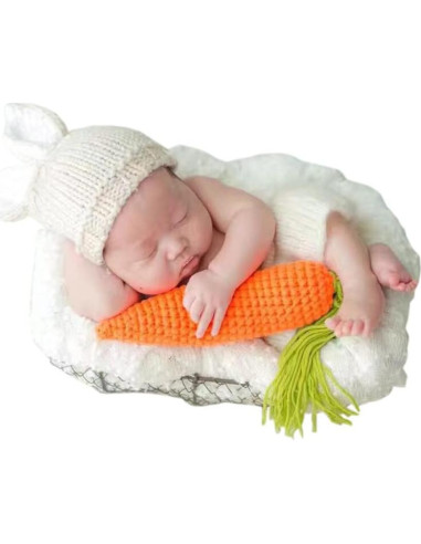 Conjunto de Pascua para Bebés Recién Nacidos BxuanW Beige