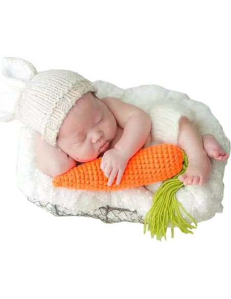 Conjunto de Pascua para Bebés Recién Nacidos BxuanW Beige