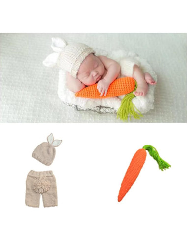 Conjunto de Pascua para Bebés Recién Nacidos BxuanW Beige