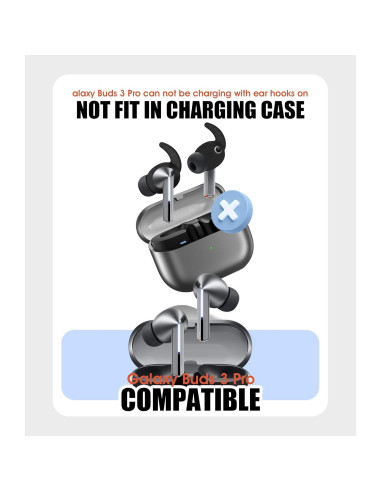 Ganchos de Oído Seltureone para Galaxy Buds 3 Pro - 5 Pares