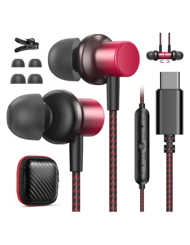 Auriculares USB C Jelanry con micrófono y cancelación de ruido