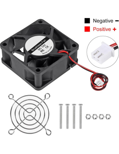 4 Ventiladores de Refrigeración UMLIFE 60x60x25mm 12V CC