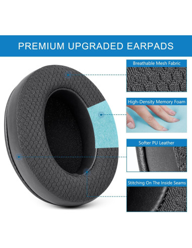 Almohadillas de Reemplazo GEVO para Logitech G Pro, G Pro X - Negro