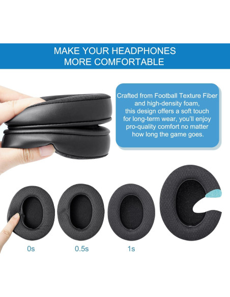 Almohadillas de Reemplazo GEVO para Logitech G Pro, G Pro X - Negro