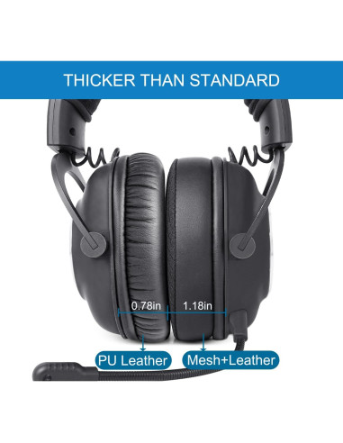 Almohadillas de Reemplazo GEVO para Logitech G Pro, G Pro X - Negro