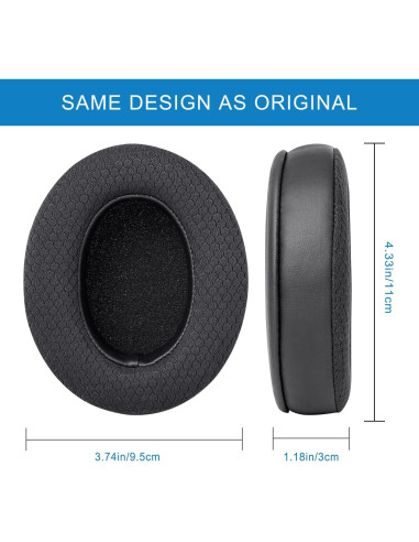 Almohadillas de Reemplazo GEVO para Logitech G Pro, G Pro X - Negro