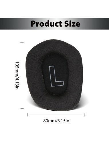 Almohadillas de Reemplazo Logitech G733 G535 G335 - Negro