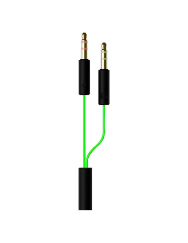 Cable Divisor de Auriculares 3.5mm BUTIAO Y Verde 11.43cm