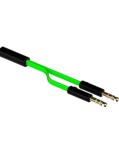 Cable Divisor de Auriculares 3.5mm BUTIAO Y Verde 11.43cm