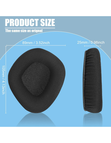 Almohadillas de Reemplazo Corsair Void Pro - Tela Negra