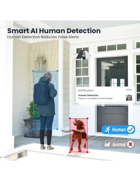 Cámara de Seguridad Inalámbrica Eken M9 1080p Solar con IA