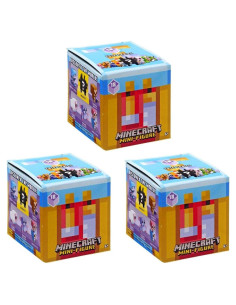 Paquete de 3 Mini Figuras Lindas Minecraft Serie 18 Mattel