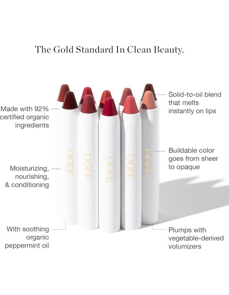 Tinte de Labios Ogee Azalea - Aceite de Coco Orgánico 49.6g