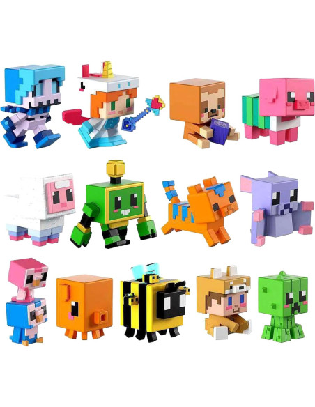 Paquete de 3 Mini Figuras Lindas Minecraft Serie 18 Mattel