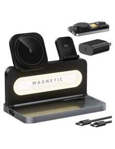 Estación de Carga Inalámbrica 3 en 1 Egognaw para Apple