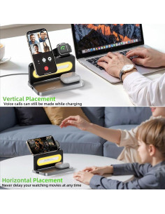 Estación de Carga Inalámbrica 3 en 1 Egognaw para Apple 2