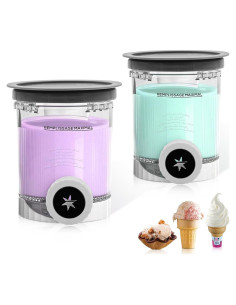 Paquete de 2 Pints Ninja Creami NC700 con Tapas Reemplazo