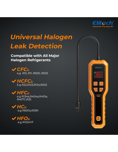 Detector de Fugas de Refrigerante Elitech ELD-210 R134A R410A Detector de Fugas de Refrigerante Elitech ELD-210 R134A R410A