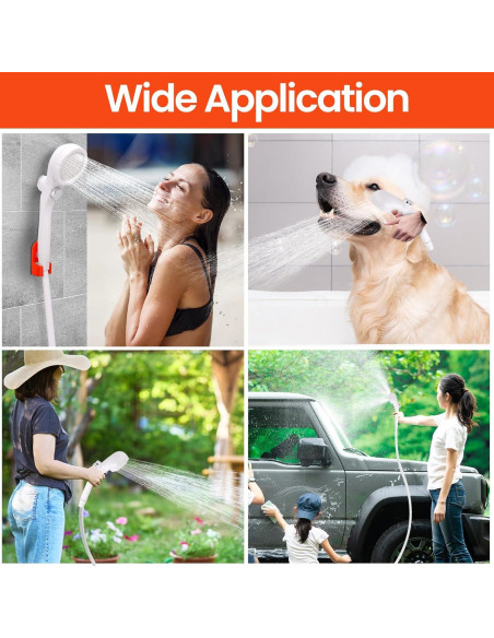 Ducha de Camping Portátil MarvinnanSlyke 2000W 7800mAh LED