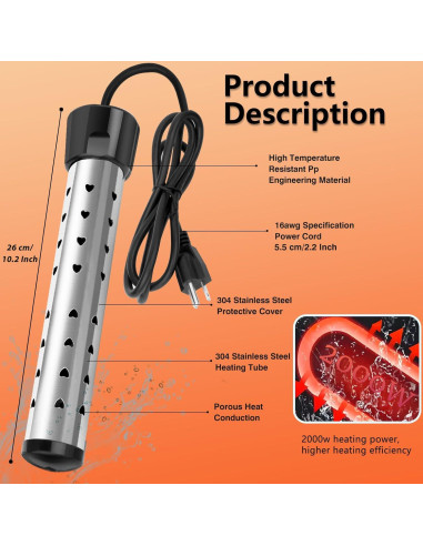Ducha de Camping Portátil MarvinnanSlyke 2000W 7800mAh LED