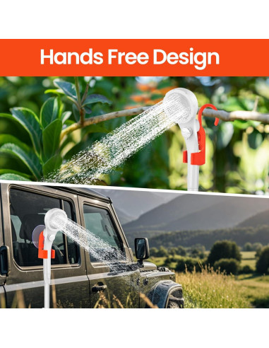 Ducha de Camping Portátil MarvinnanSlyke 2000W 7800mAh LED