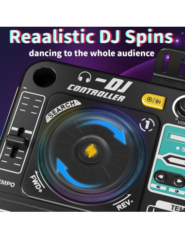 Conjunto de Juguete DJ LZZAPJ con Micrófono y Bluetooth - Negro