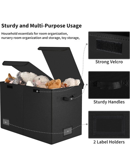 Cofre de Juguetes Plegable GRANNY SAYS 62x32x39 cm Negro