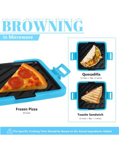 Horno de Sándwich de Microondas 3-en-1 - Azul 2