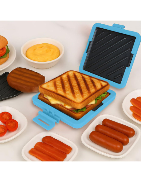 Horno de Sándwich de Microondas 3-en-1 - Azul Horno de Sándwich de Microondas 3-en-1 - Azul