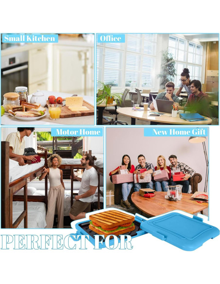Horno de Sándwich de Microondas 3-en-1 - Azul Horno de Sándwich de Microondas 3-en-1 - Azul