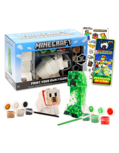 Set de Pintura DIY Minecraft - Figuras Creeper y Lobo