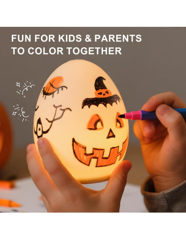 Luz Nocturna de Silicona AuroraNiteBeam Huevo 10cm Recargable