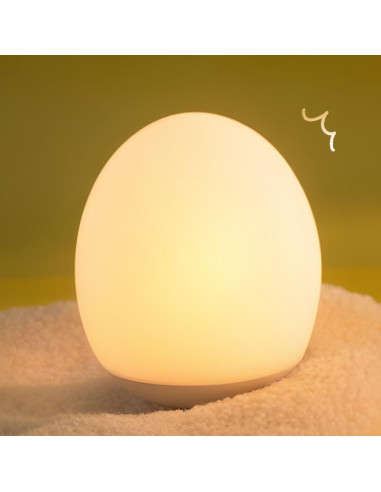 Luz Nocturna de Silicona AuroraNiteBeam Huevo 10cm Recargable