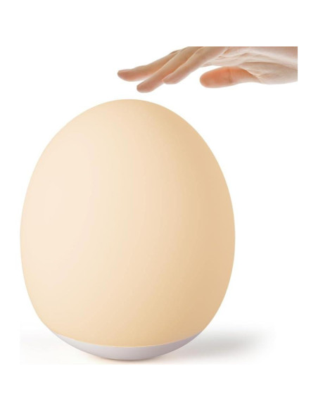 Luz Nocturna de Silicona AuroraNiteBeam Huevo 10cm Recargable