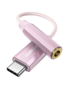 Adaptador USB-C a Jack 3.5mm BENFEI Rosa - Audio Hi-Fi